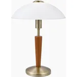 Eglo 87256 Solo - Dotyková stmívatelná lampička se dřevěnou nohou, 1 x E14, Ø 26cm (Dotyková stolní lampa s dřevěným podstavcem )