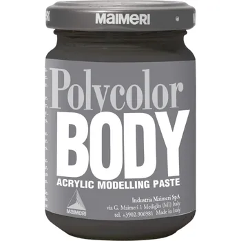 Vodová barva Maimeri Acrylic Modelling Body Strukturovací pasta 140 ml Ocel