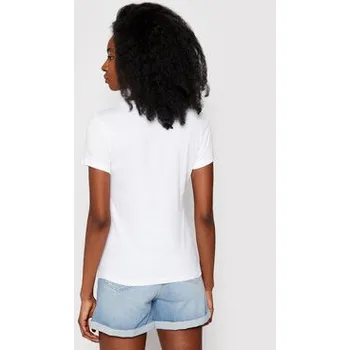 Pánské oblečení Calvin Klein Jeans T-Shirt J20J212883 Bílá Slim Fit XL