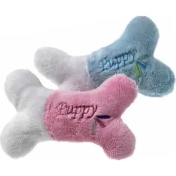 Hračka pro psa Hračka pes Kost pískací Puppy 13cm plyš KAR