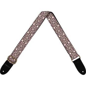 Kytarový popruh Cascha CUS-JW6 Jacquard Ethnic Brown & White Popruh pro ukulele