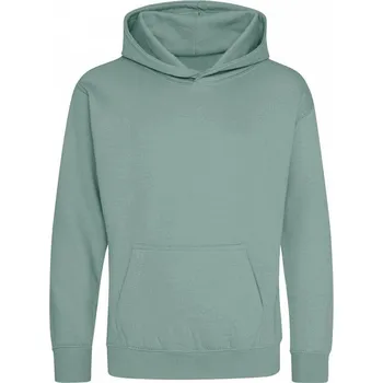 Dětská móda Just Hoods Dětská klokánka s dvojitou kapucí 80% bavlna Barva: zelená melange, Velikost: 9-11 let JH001K