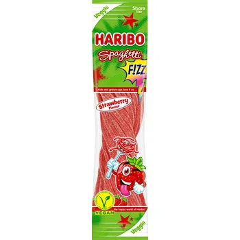 Cukrovinka Haribo Spaghetti Jahoda FIZZ veggie 200g