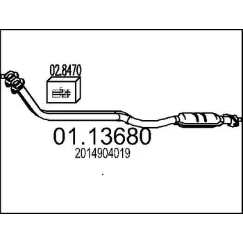 Auto-moto Výfuková trubka MTS 01.13680