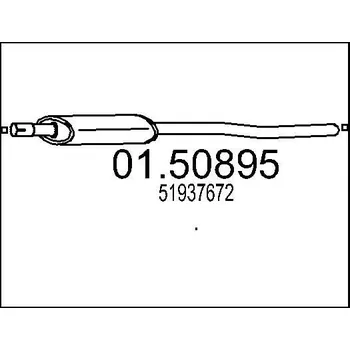 Výfukový systém Střední tlumič výfuku MTS 01.50895