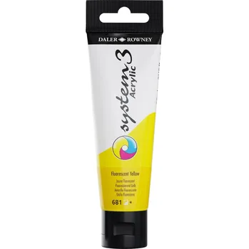 Vodová barva Daler Rowney System3 Akrylová barva Fluorescent Yellow 59 ml 1 ks