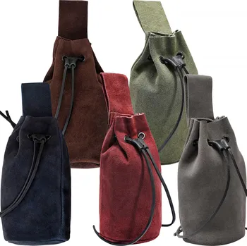 Karnevalový kostým Výprodej Středověký semišový měšec na opasek, 20 cm - Outlet