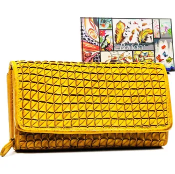 Peněženka dámská peněženka s geometrickým ražením Barva: Žlutá