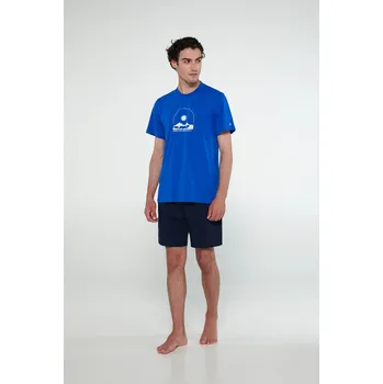 Pánské pyžamo Vamp - Pyžamo s krátkými rukávy 20674 - Vamp blue aegean 5XL