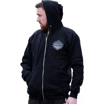 Rybářské oblečení Mikbaits Mikina Team Černá S Kapucí - M