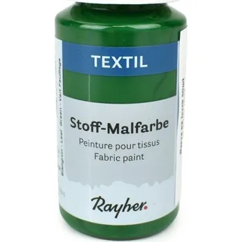 Speciální výtvarná barva Barva na textil Rayher nezažehlovací, listová zelená, 50 ml