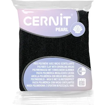Výtvárné potřeby Cernit Polymer Clay Pearl Polymerová hmota Black 56 g