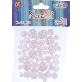 Dětské navlékací korálky Korálky Perličkové 50ks perleťové bílé, mix