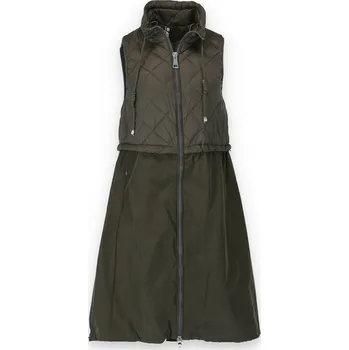 Dámské pončo Vesta dlouhá jarní Fly 2222 Itálie barva: zelená-khaki, velikost: L