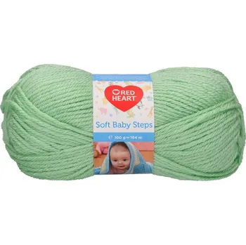 Příze Red Heart Soft Baby Steps 00005 Light Green Pletací příze