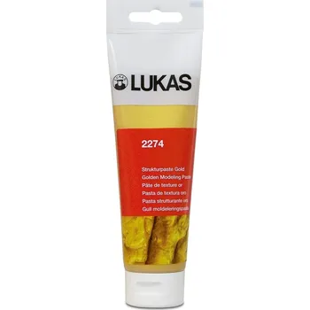 Speciální výtvarná barva Lukas Acrylic Medium Strukturovací pasta 125 ml Gold