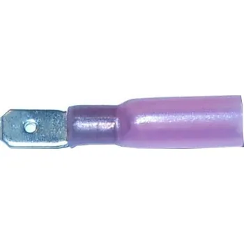 Síťový kabel Faston-konektor 4,8mm se smršťovací bužírkou, kabel 0,5-1,5mm2