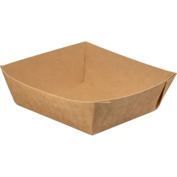Kraftová papírová mísa na salát 123x123x65 mm 1300 ml balení. 50 ks.