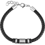 Náramek pánský z rec.kůže s ozdobou 43047.3 černý