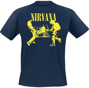Pánské tričko Nirvana Tričko Stage Unisex Navy Blue L