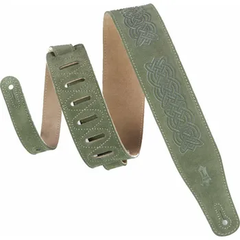 Kytarový popruh Levy's Celtic Embossed Green Kytarový pás