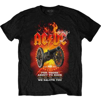 Pánské tričko AC/DC Tričko FTATR 40th Flaming Unisex Black M