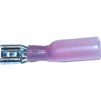 Síťový kabel Faston-zdířka 4,8mm se smršťovací bužírkou, kabel 0,5-1,5mm2