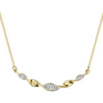 Náhrdelník Zlatý náhrdelník s diamanty - 0,04 ct - ryzost 585 - 151.344