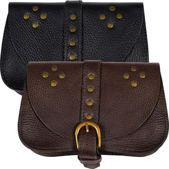 Mythrojan Kožená opasková brašna s přezkou 18x14,5cm | Ruční výroba z hovězí kůže