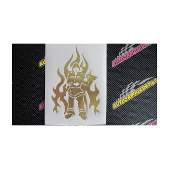 Samolepící dekorace SAMOLEPKA Hasič 008 pravá (17 - šedá) NA AUTO, NÁLEPKA, FÓLIE, POLEP, TUNING, VLASTNÍ TEXT, TISK, AUTOSAMOLEPKY.cz, POLEPY, OBRÁZEK, LOGO, SAMOLEPKY