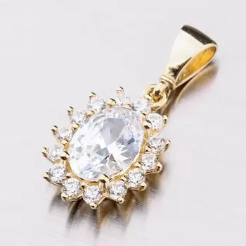 Přívěsek Dámský přívěsek žluté zlato 585 zirkon 13-347