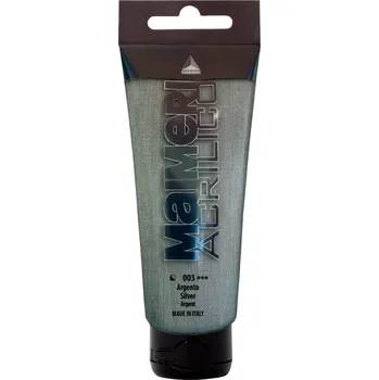 Výtvarná barva Maimeri Acrilico Akrylová barva Silver 003 200 ml 1 ks