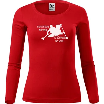 Dámské tričko DOBRÝ TRIKO Dámské bavlněné triko Co se stane na vodě Velikost: XS, Barva: Červená