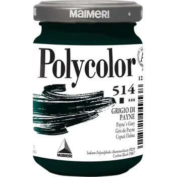 Výtvárné potřeby Maimeri Vynil Polycolor Akrylová barva Paynes Grey 514 140 ml 1 ks