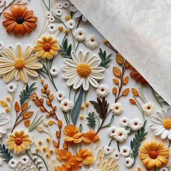 Teplákovina Takoy 150 cm 3D květiny potisk Maya