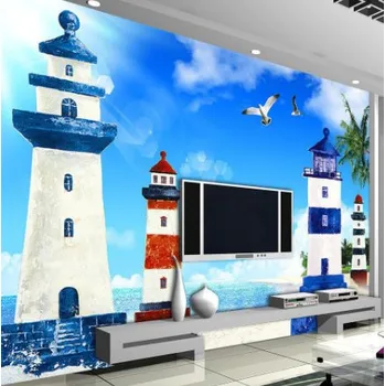 Fototapeta Solution Media 3D tapeta - Maják MU1105 5 - Imitace kůže - Vliesová tapeta - 320g/m2