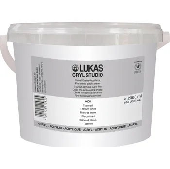 Vodová barva Lukas Cryl Studio Akrylová barva Titanium White 2 L 1 ks