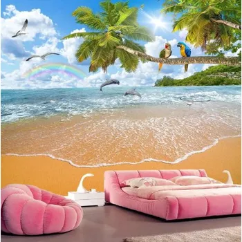 Fototapeta Solution Media 3D tapeta - Pláž s palmou MU2523 3 - 3D Relief - Vliesová tapeta - 320g/m2