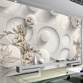 Fototapeta Solution Media 3D tapeta - Kruhy s květinou MU3595 6 - Samolepící tapeta - 380-450g/m2