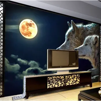 Fototapeta Solution Media 3D tapeta - Vlci a měsíc MU814 6 - Samolepící tapeta - 380-450g/m2