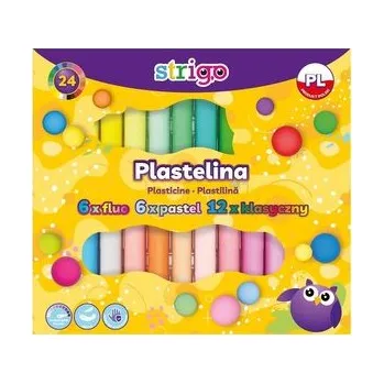 Set školních potřeb Plastelina 24 kolory STRIGO