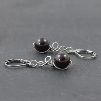 Náušnice Granátové náušnice – model Zrození