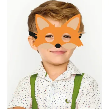 Karnevalová maska PartyPal Plstěná maska Liška na party 20 cm