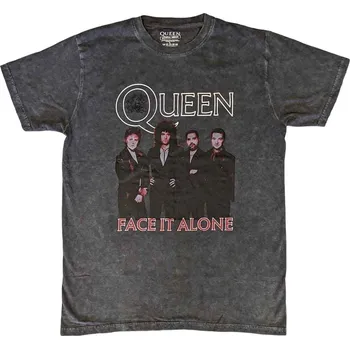 Pánské tričko Queen Tričko Face it Alone Band Unisex Black S