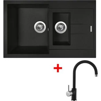 Granitový dřez Sinks AMANDA 780.1 Metalblack + Vitalia GR