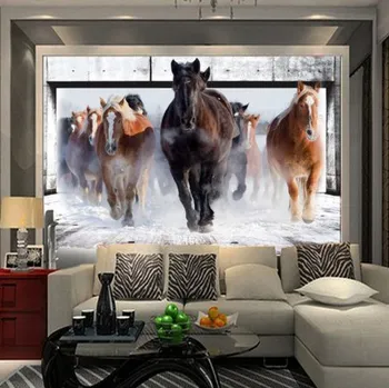 Fototapeta Solution Media 3D tapeta - Stádo koní MU159 3 - 3D Relief - Vliesová tapeta - 320g/m2