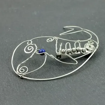 Brož Brož velryba s lapisem lazuli