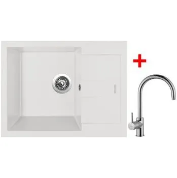 Granitový dřez Sinks AMANDA 650 Milk + Vitalia