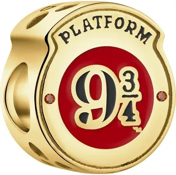 Přívěsek Pozlacený stříbrný přívěsek Beads se smaltem - Harry Potter, platform 9 a ¾, Warner Bros. Discovery - WB538-5427