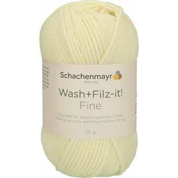 Příze Schachenmayr WASH+FILZ-IT FINE 00102 White Pletací příze